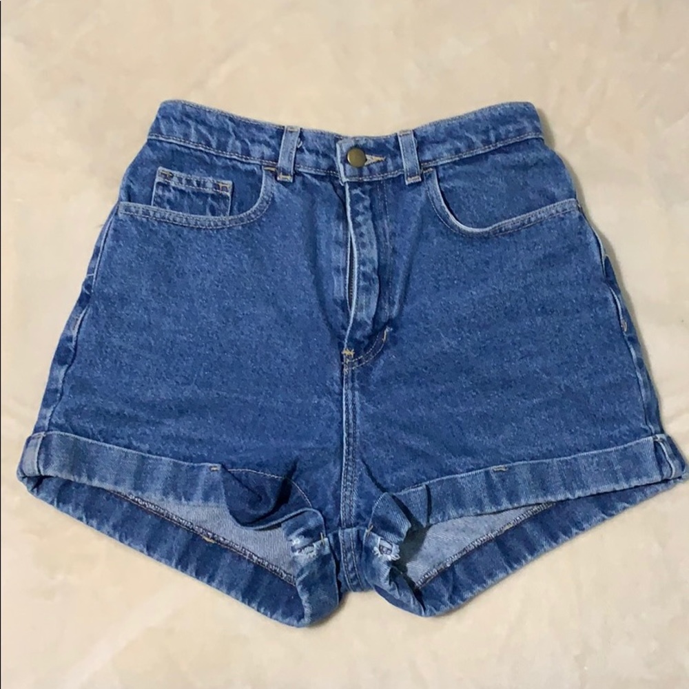American Apparel High Waisted Denim Shorts